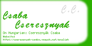 csaba cseresznyak business card
