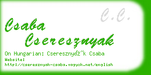 csaba cseresznyak business card